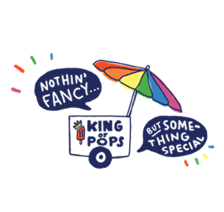 King of Pops cart with rainbow umbrella: ‘Nothin’ fancy, but something special’
